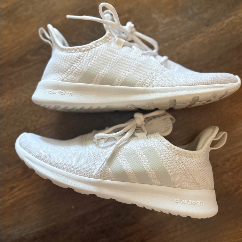 White Adidas Cloudfoam
